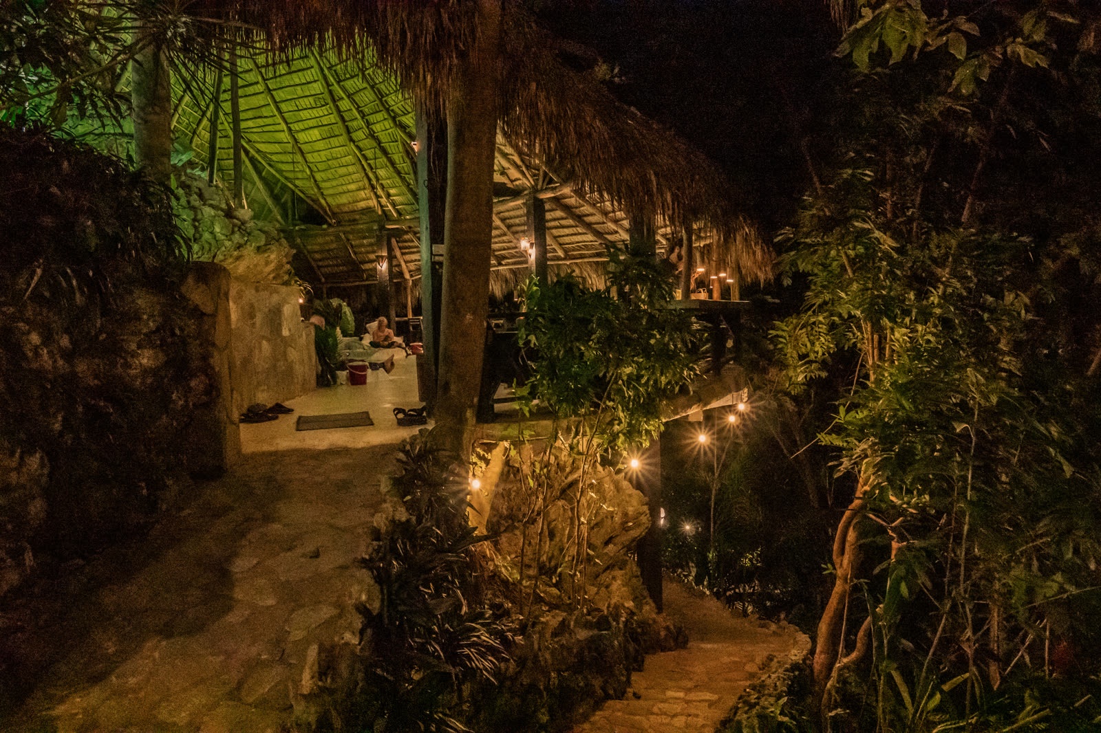Open-air jungle lounge at ZÂRIA